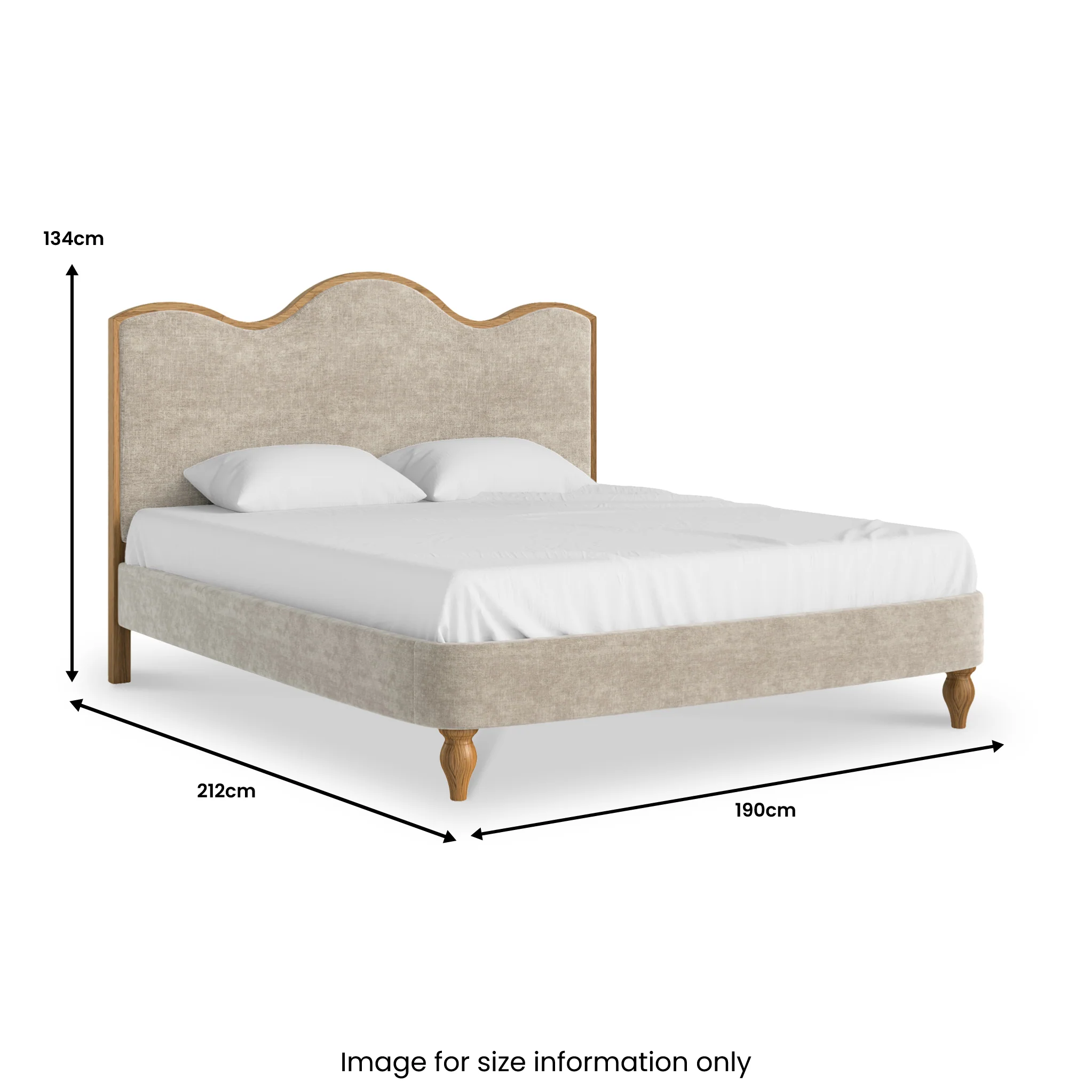Alderley Oak Upholstered Bed Frame - Image 16