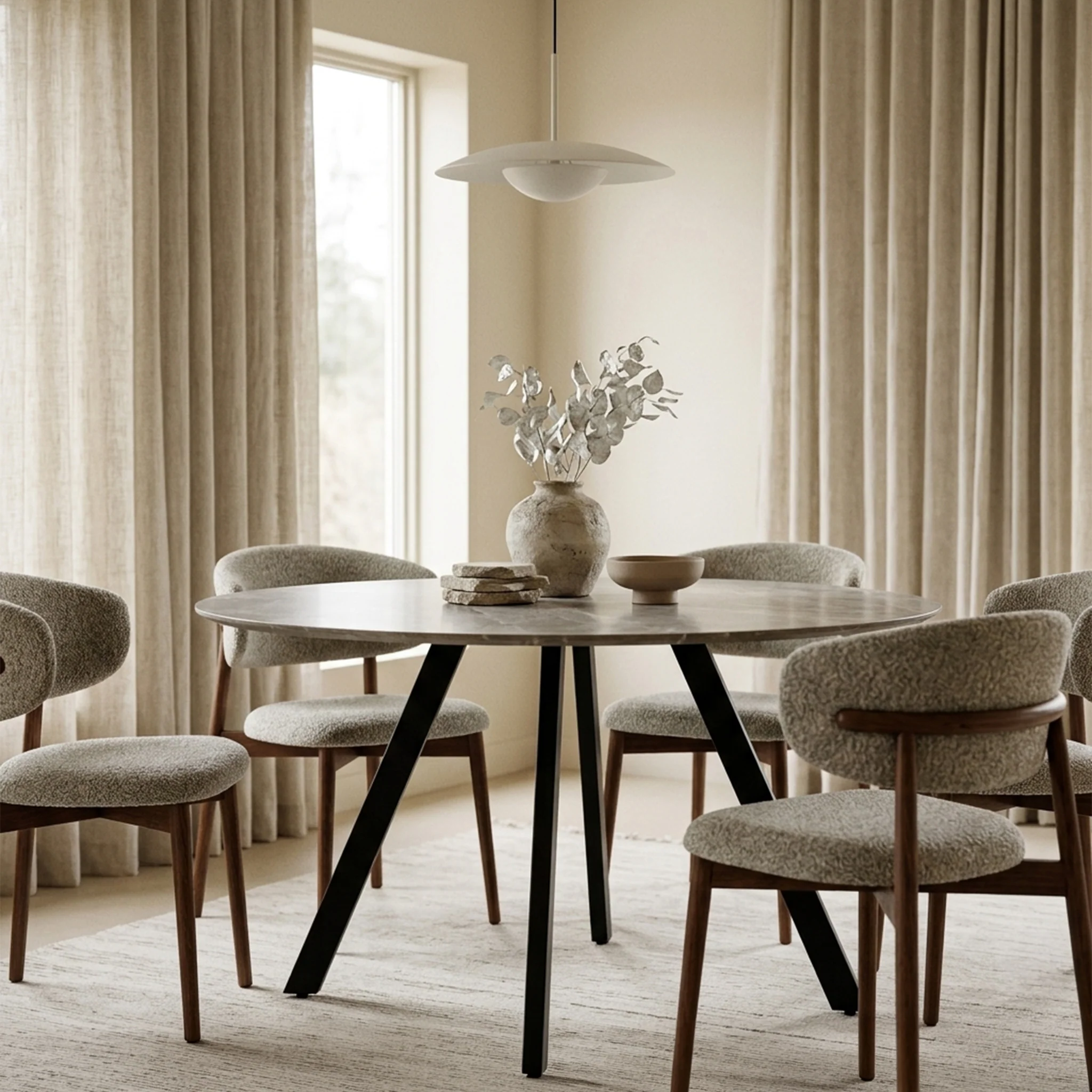 Alveston Sintered Stone Round Dining Table - Image 2