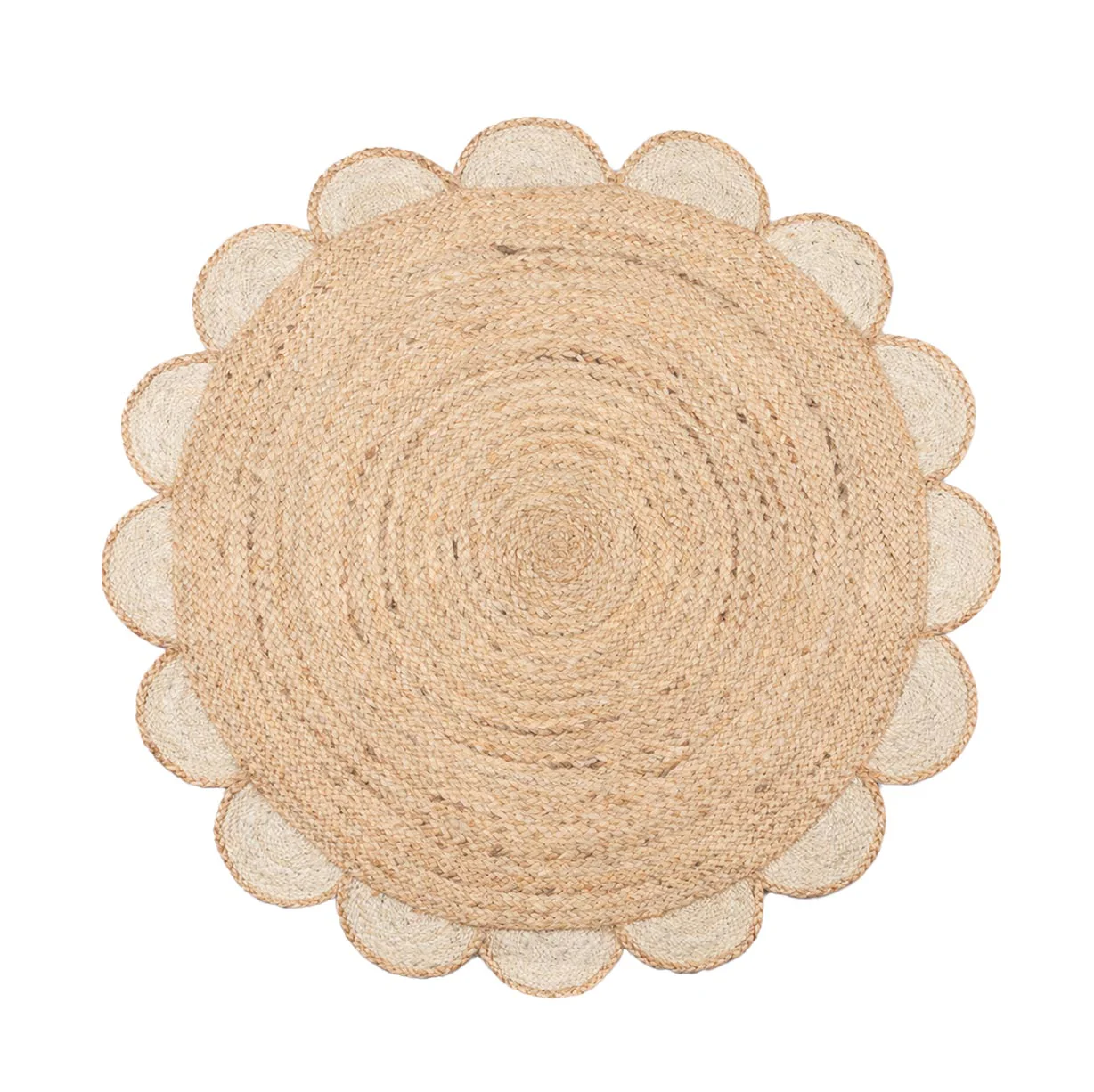 Chesney Jute Scalloped Edge Circle Rug - Image 3