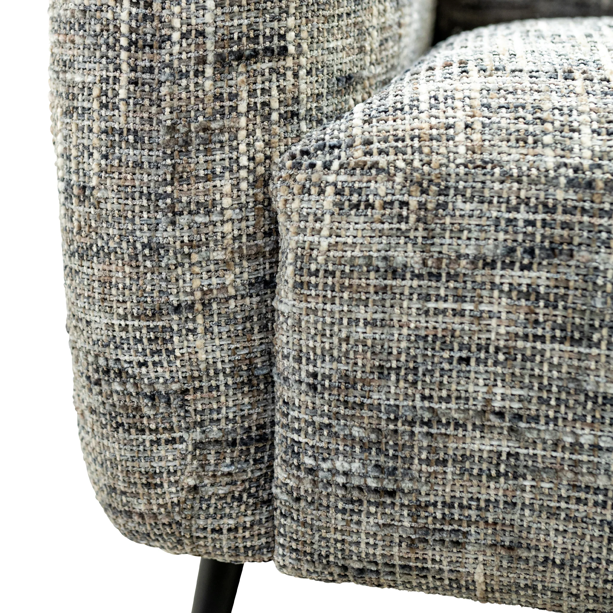 Delphine Multi-tonal Fabric 3 Seater Sofa - Image 5