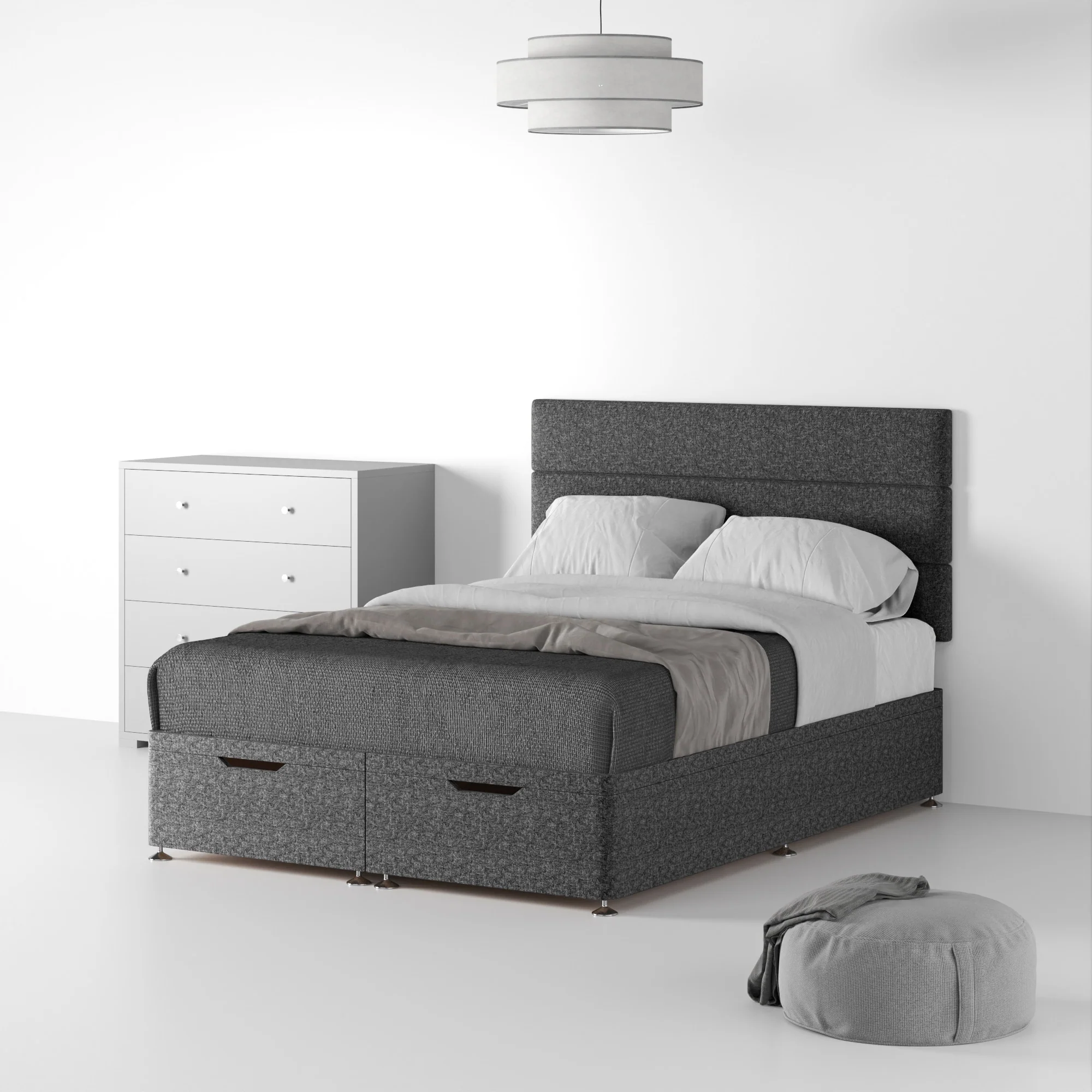 Farrow Bar Linen Divan Bed and Headboard - Image 40