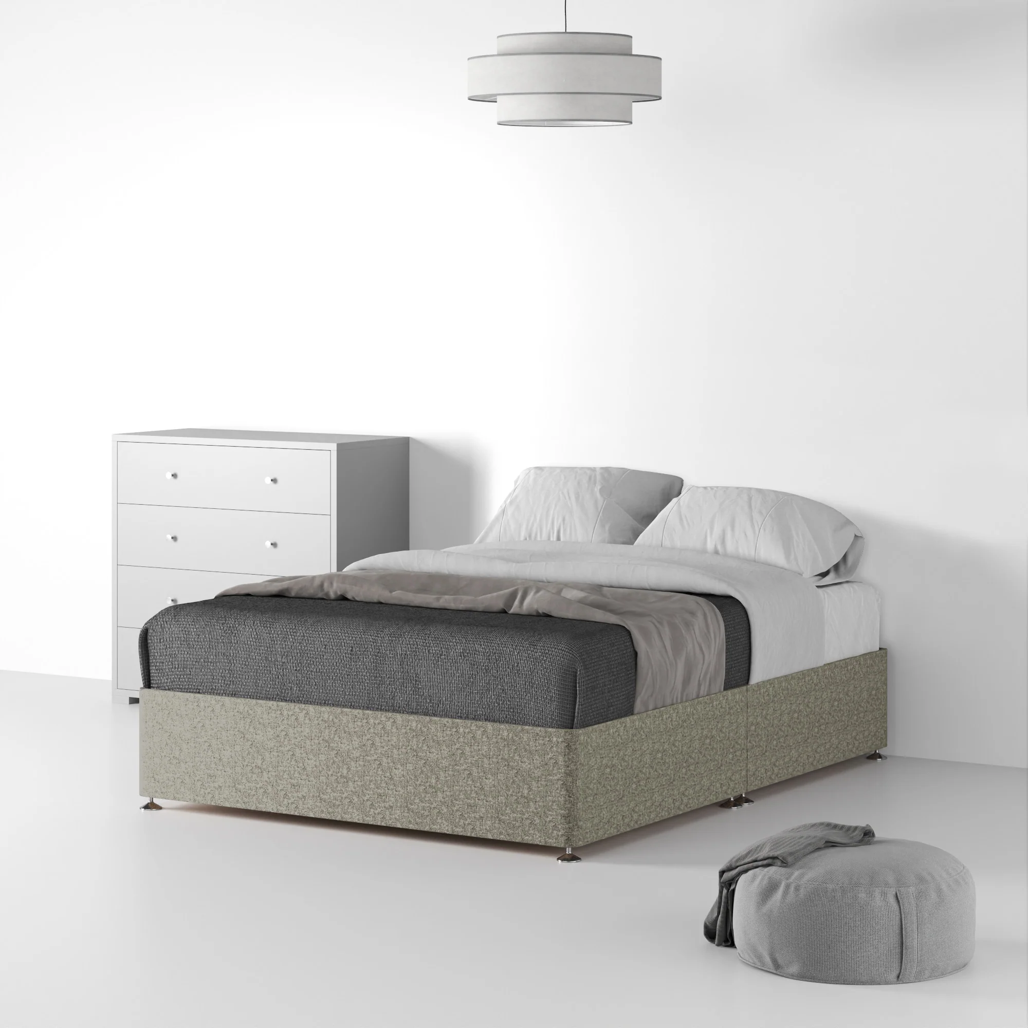 Farrow Linen Divan Bed Base - Image 2