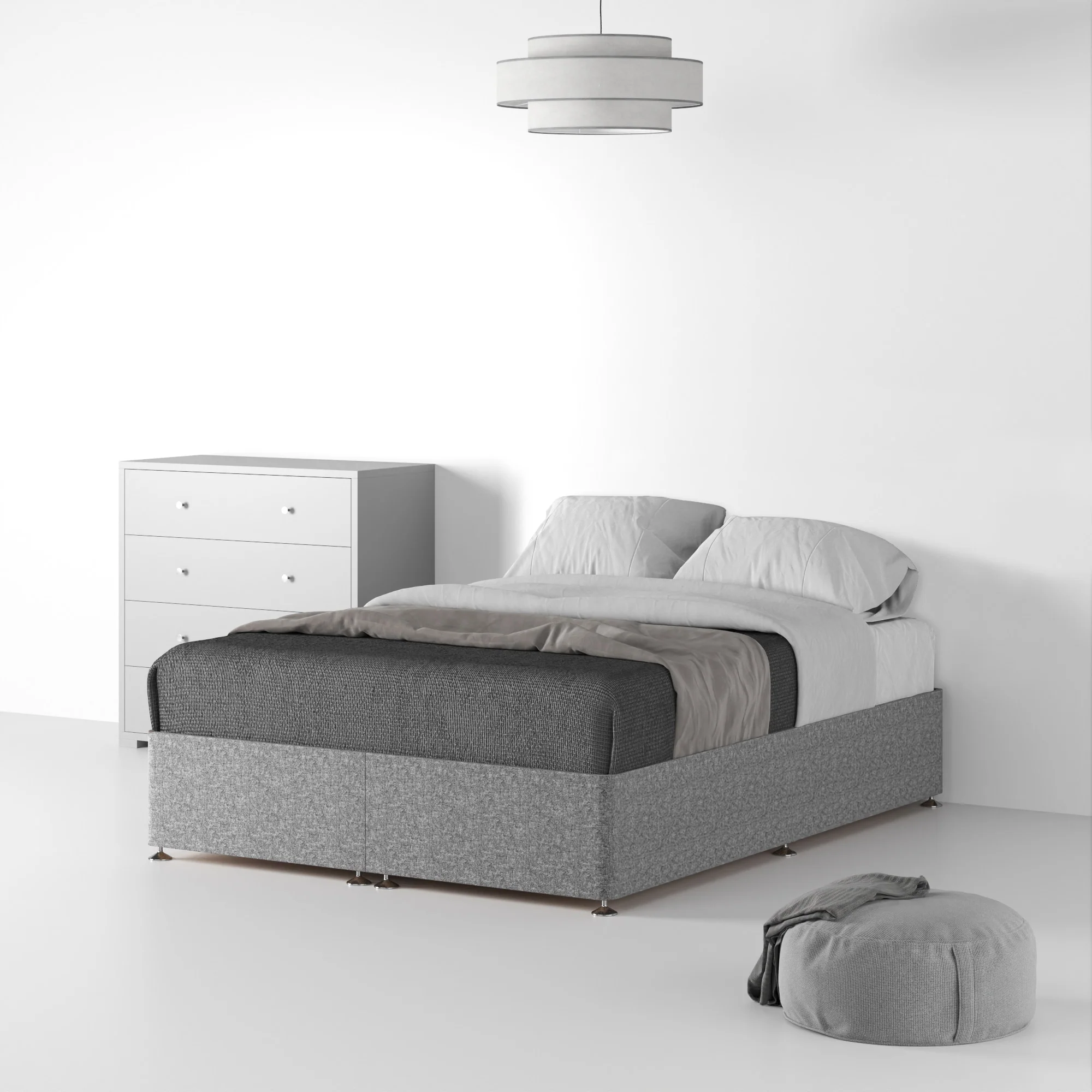 Farrow Linen Divan Bed Base - Image 6