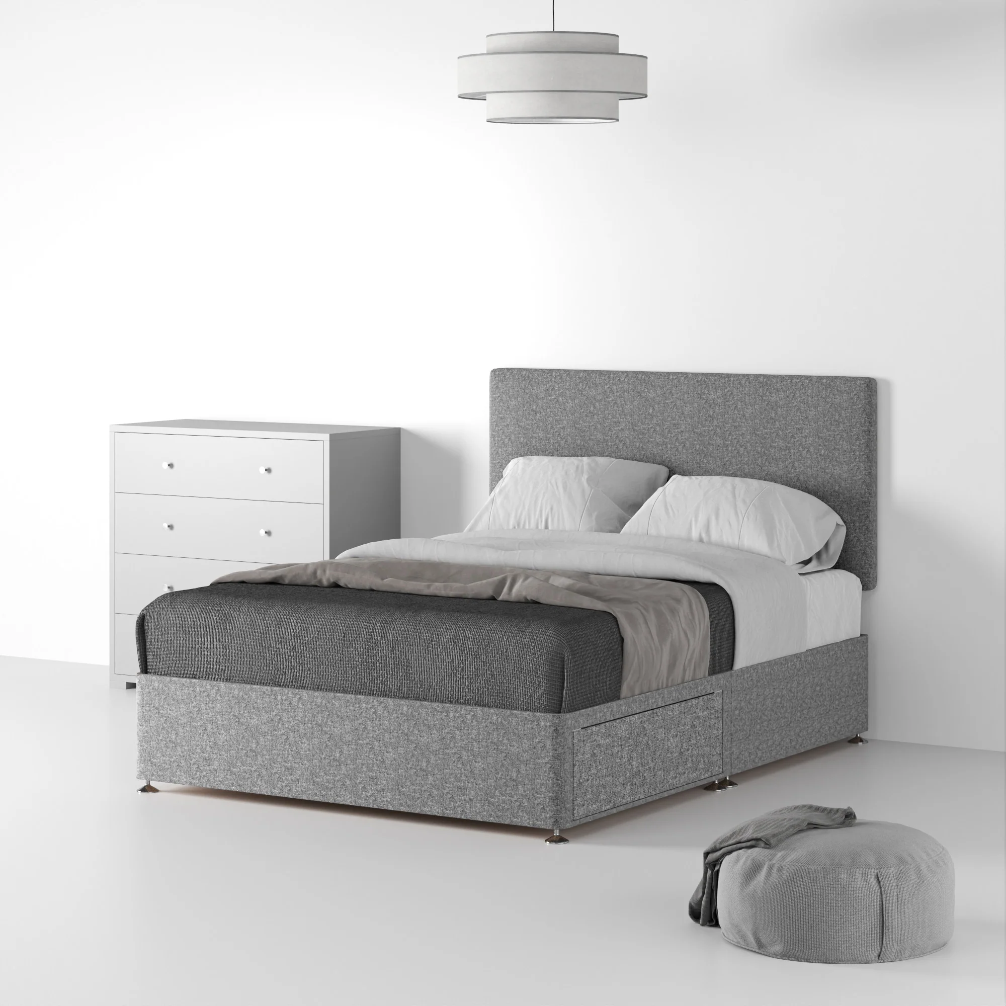 Farrow Standard Linen Divan Bed and Headboard - Image 14