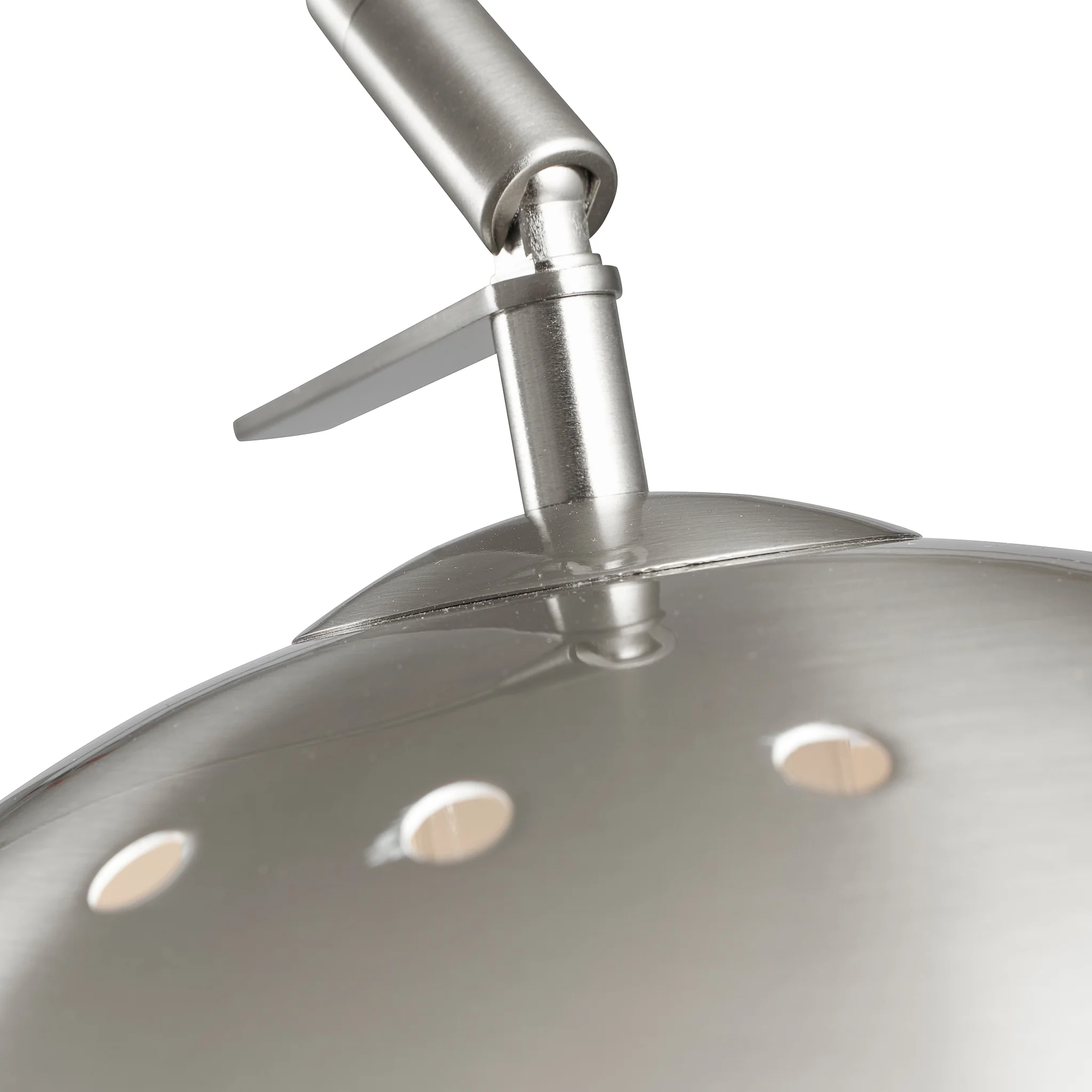 Feliciani Brushed Silver Metal and White Marble Floor Lamp - Image 7