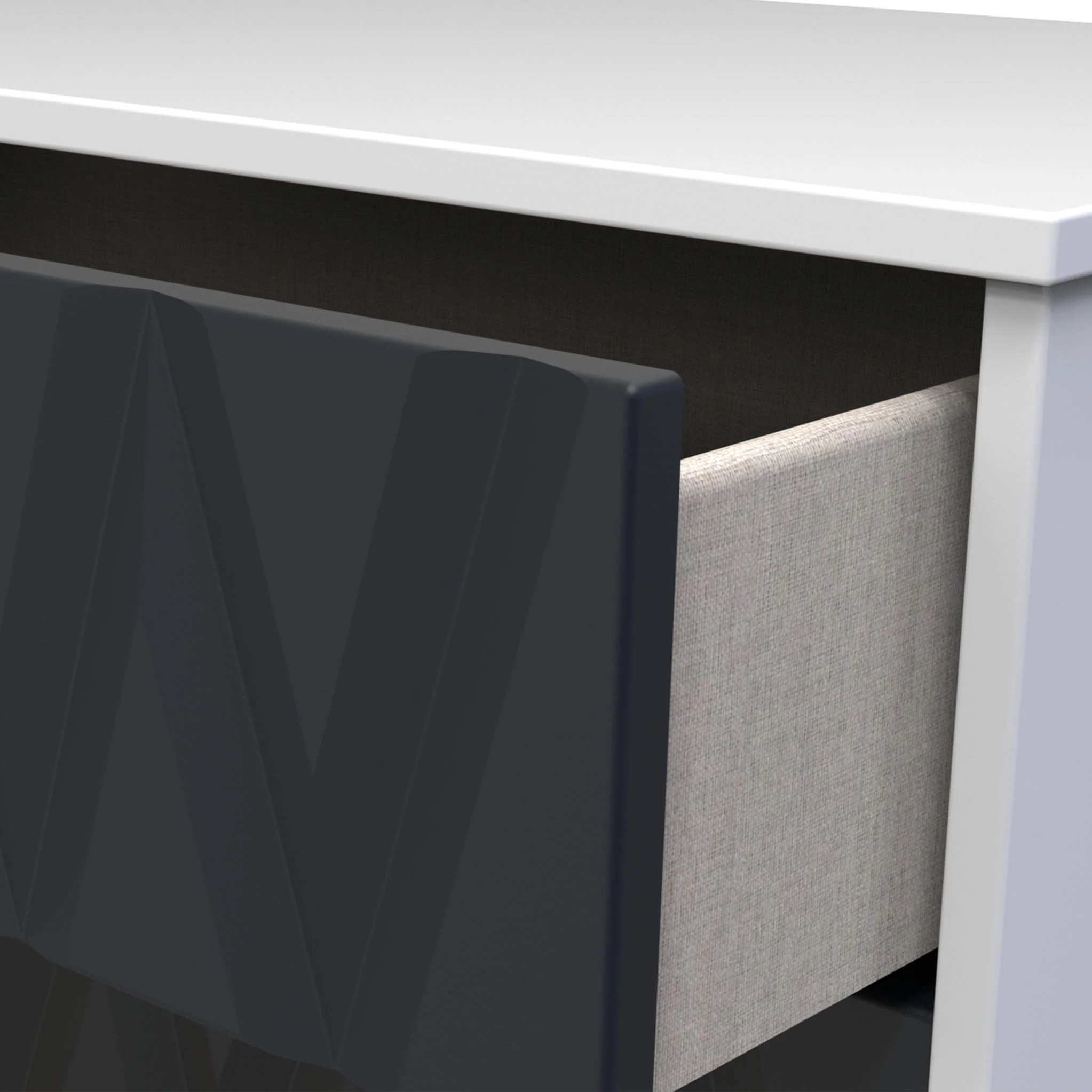Geo 3 Drawer TV Unit with Gold Hairpin Legs - Image 11