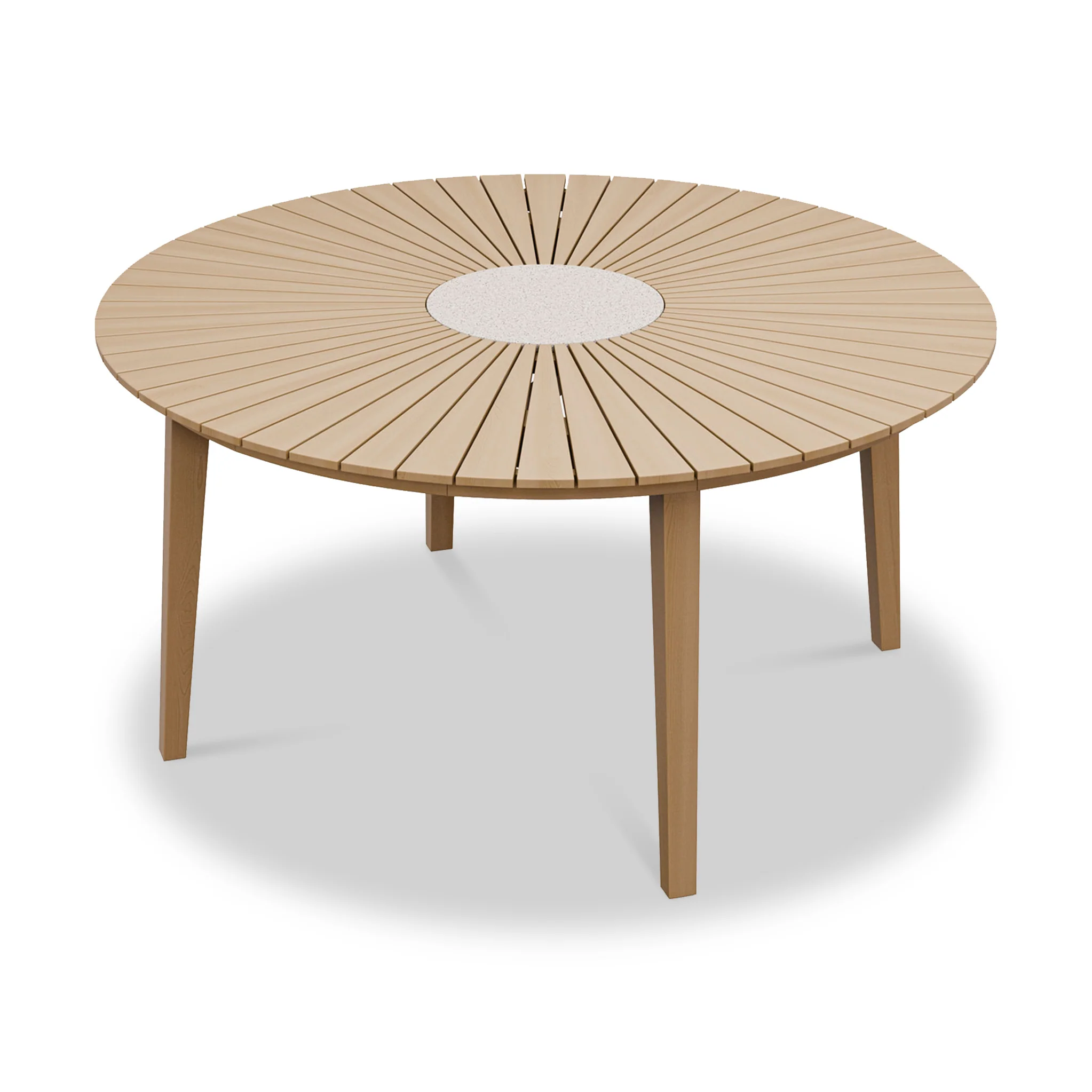 Roma FSC 6 Seater 150cm Round Sunray with Concrete Insert Dining Set with 6 Sol Dining Chairs - Image 6