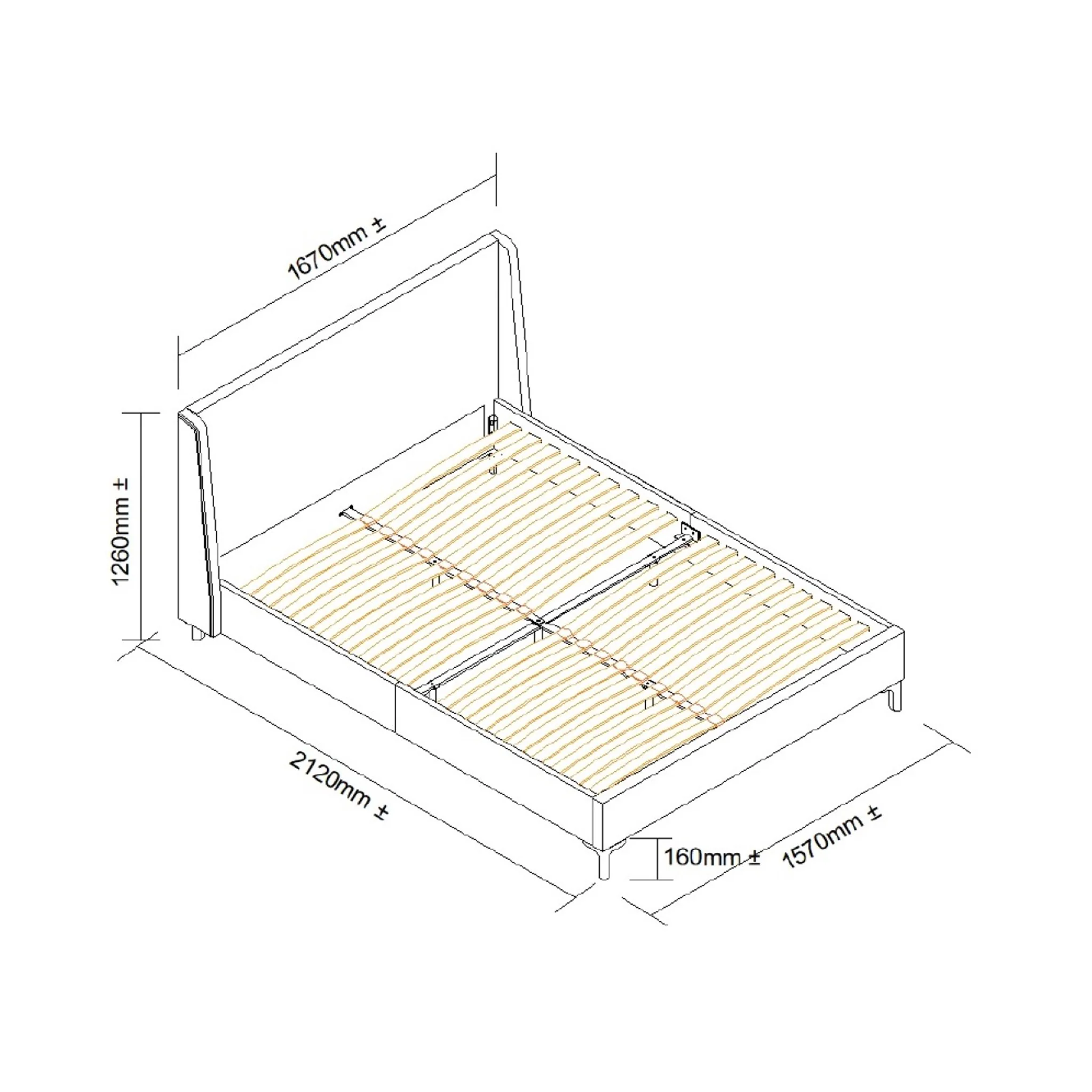 Russell Linen Bed Frame - Image 20