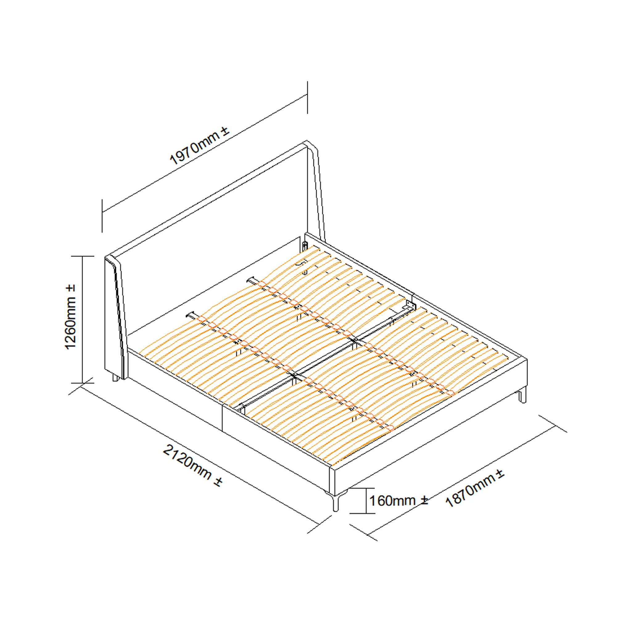 Russell Linen Bed Frame - Image 21