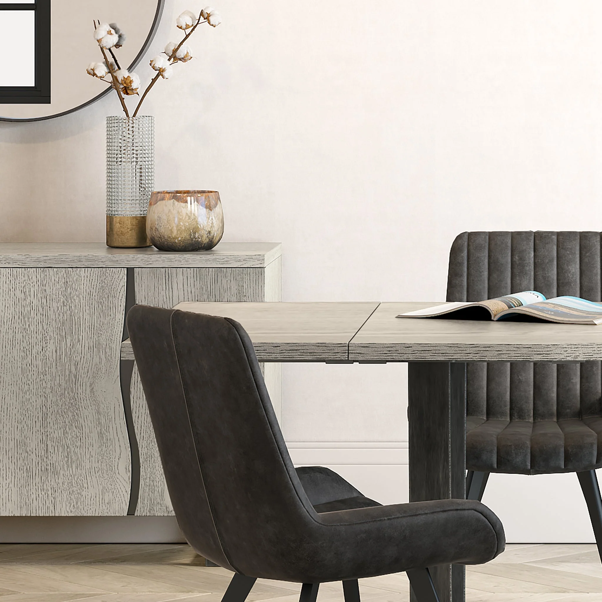 Soho Large Grey Dining Table 200cm - Image 6