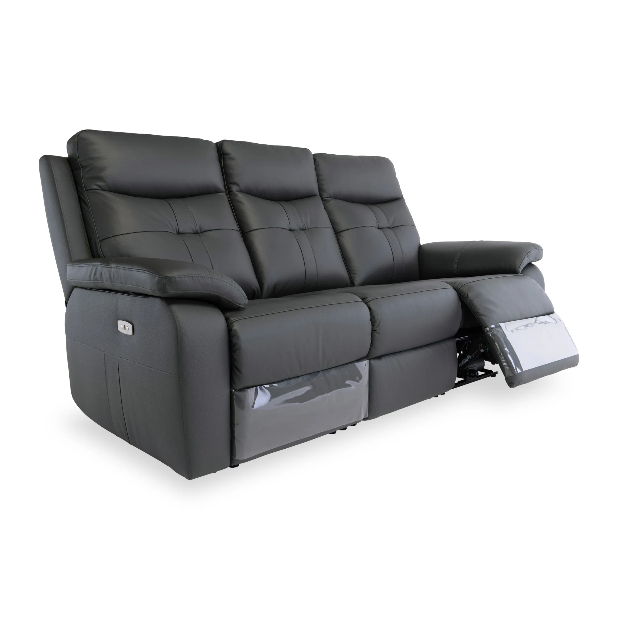 Talbot Leather Power Reclining 3 Seater Sofa - Image 14