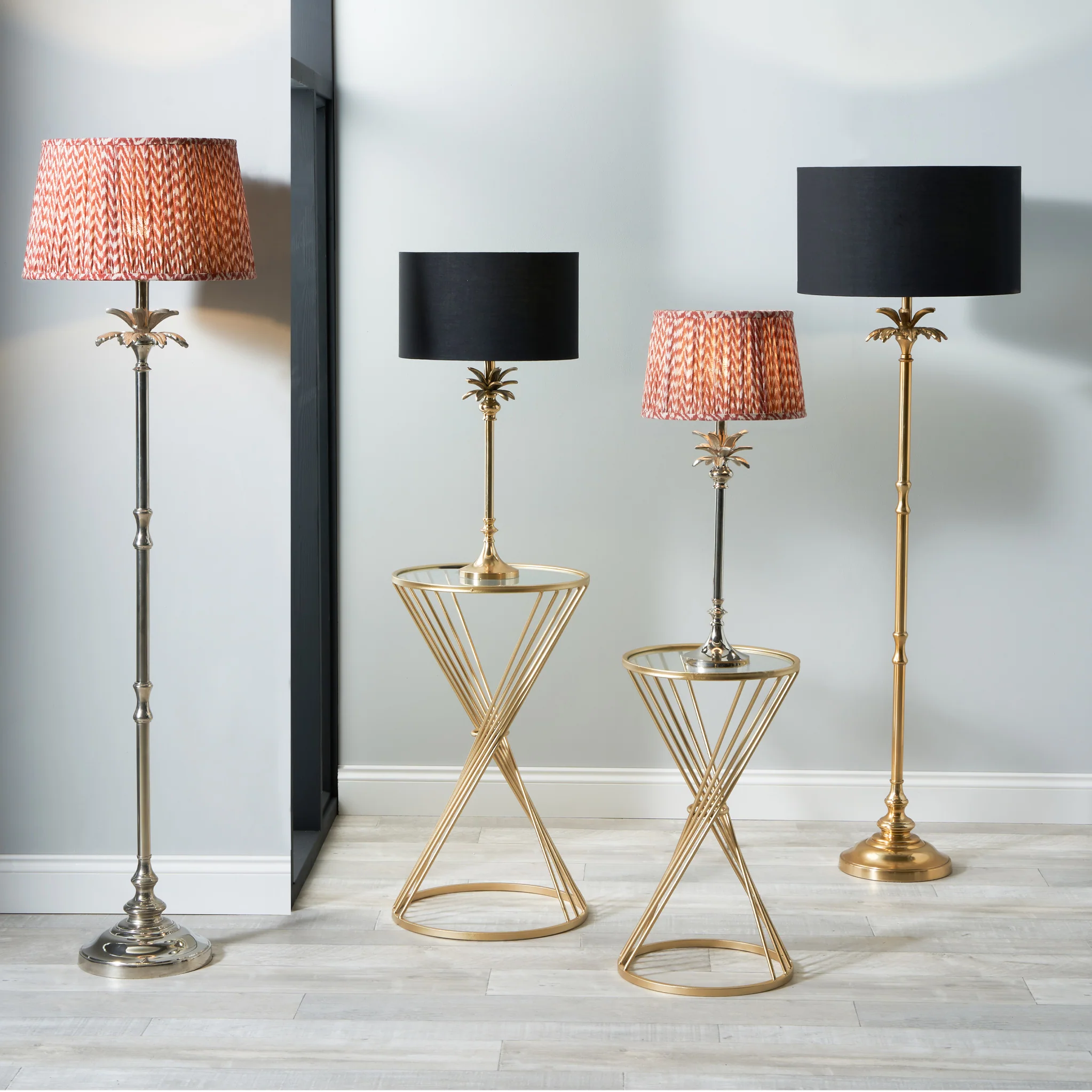 Trafalgar Gold Palm Tree Stick Floor Lamp - Image 2