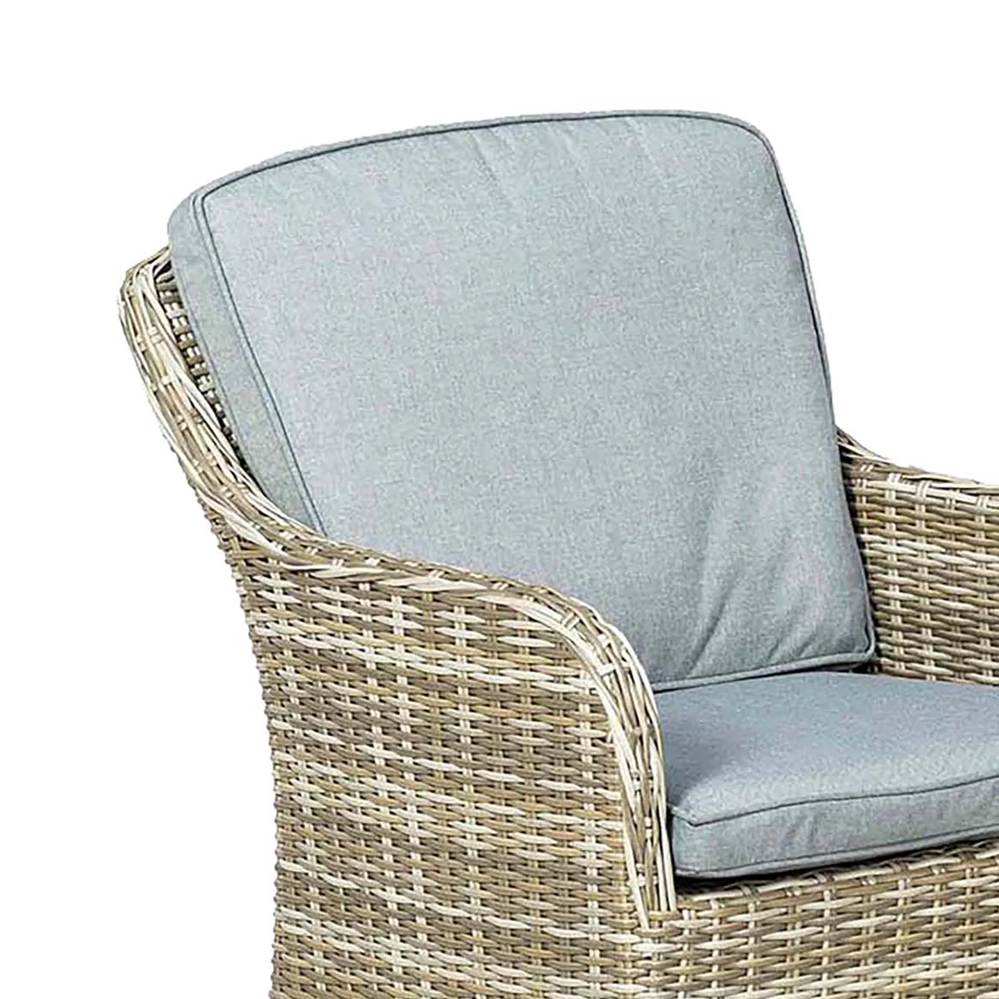 Wentworth 4 Seat 110cm Deluxe Rattan Dining Set - Image 8